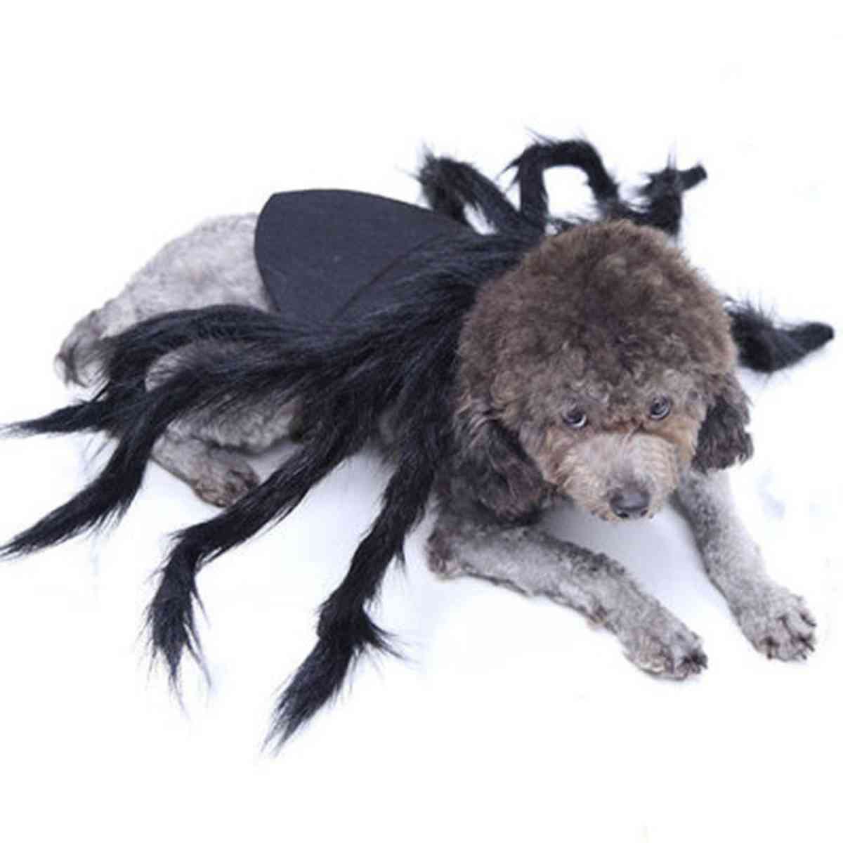 (S) Halloween Pet Clothes Cat Dress Cosplay Costume Dog Halloween Costume Funny Dog Pet Outfits Plush Spider Cosplay Decoration Party costumes for Small Dogs Medium Large Dogs