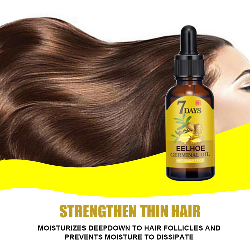 (20ml) Ginger Hair Serum Moisturizing Essence Liquid Essential Oil Hair Loss Scalp Treatments Ginger Ginseng Raise Dense Hair for Damaged Hair