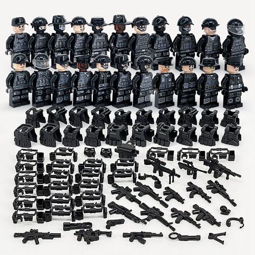 22Pcs Military Building Blocks Set Army Soldier Toys Guns Weapons Figures for Police Game Gift