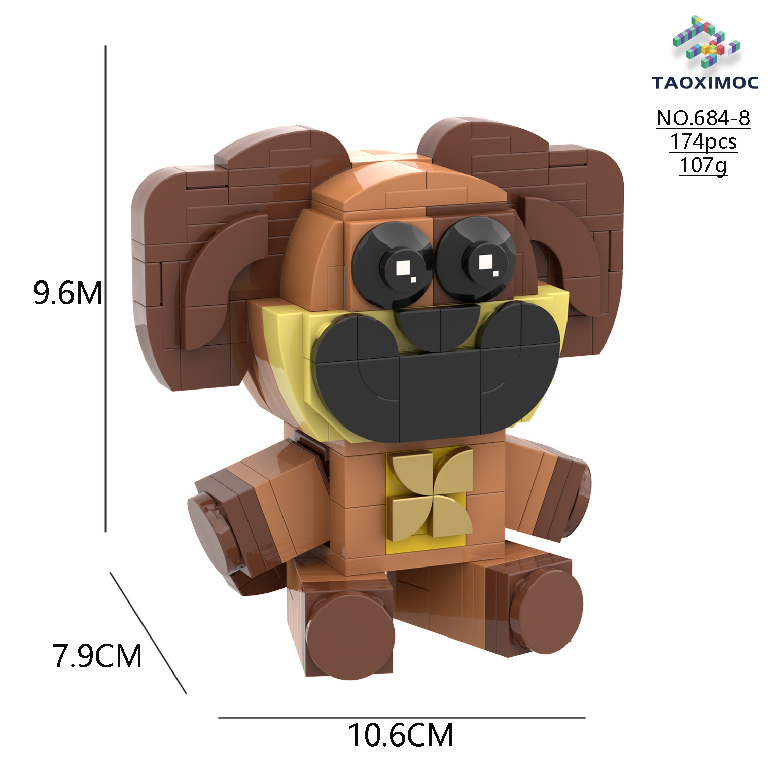 (A) Poppy 3 Smiling Critters Building Block Horror Game Action Figure Model Toys Creative Cute Building Bricks Birthday Gift