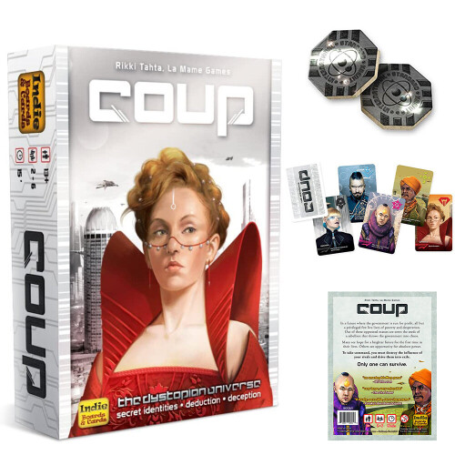 Indie Boards and Cards Coup The Dystopian Universe Card Game Family Party Entertainment