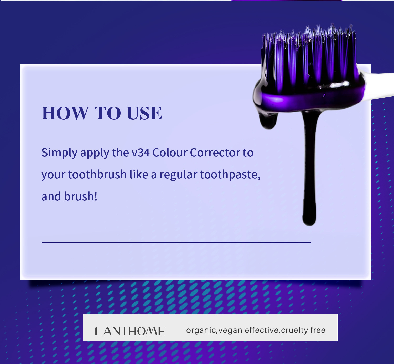 V34 Smile Tooth Whitening Toothpaste Plaque Removal Purple Corrector Tooth Whitening Toothpaste Enamel Care Easily Reduce Yellowing Oral Clean Care