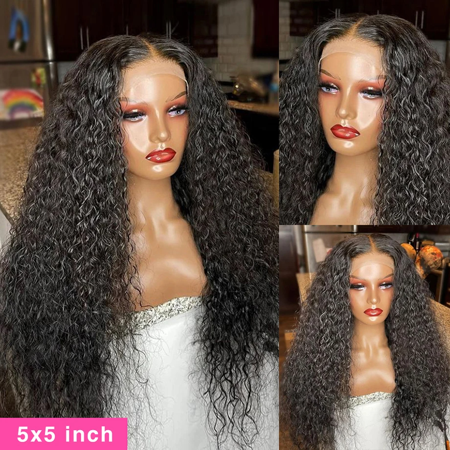 (360 Hd Lace Wig 18 inches) Water Wave Lace Front Wig 5x5 Lace Closure Wig 13x4 13x6 Hd Lace Frontal 360 Curly Human Hair Wigs For Women Human Hair