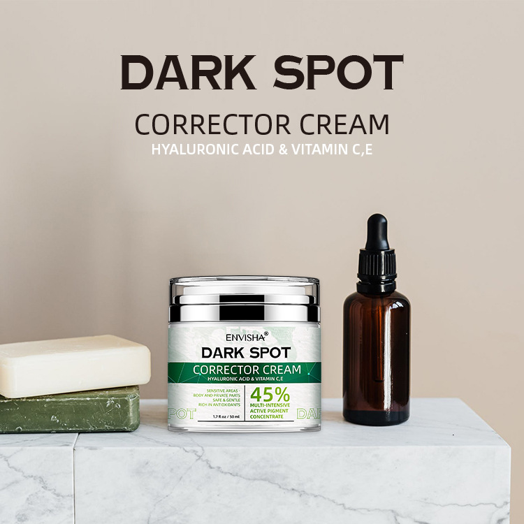 ENVISHA 45 Percent Dark Spot Corrector Cream Face Skin Care Freckle Cream Remove Melasma Dark Spots Melanin Anti-aging Skin Cream 50g