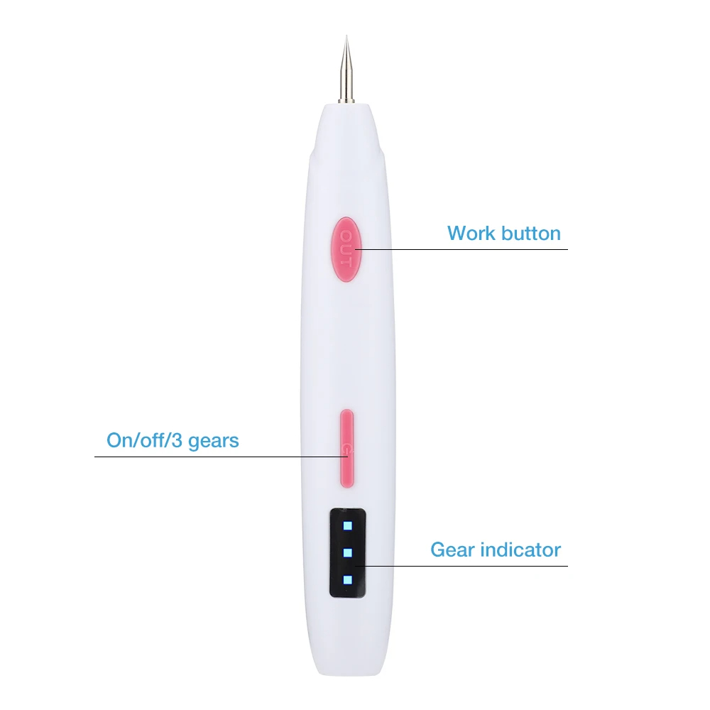 Freckle Remover Mini Mole Pen Black Dot Spots Fat Granules Pimples Tattoos Warts Skin Tag Removal Electric Laser Plasma Pen Beauty Tools Machine