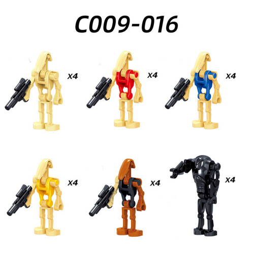 24 Piece Battle Droids with Weapons Set Mini Figures Building Blocks Lego Action Figures