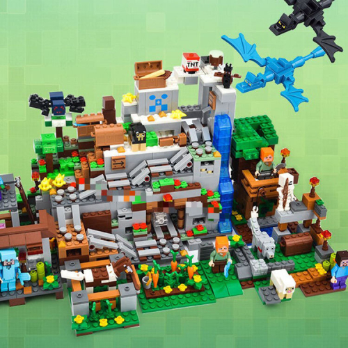 900pcs Minecraft The Mountain Cave Building Kit Blocks Xmas Gift