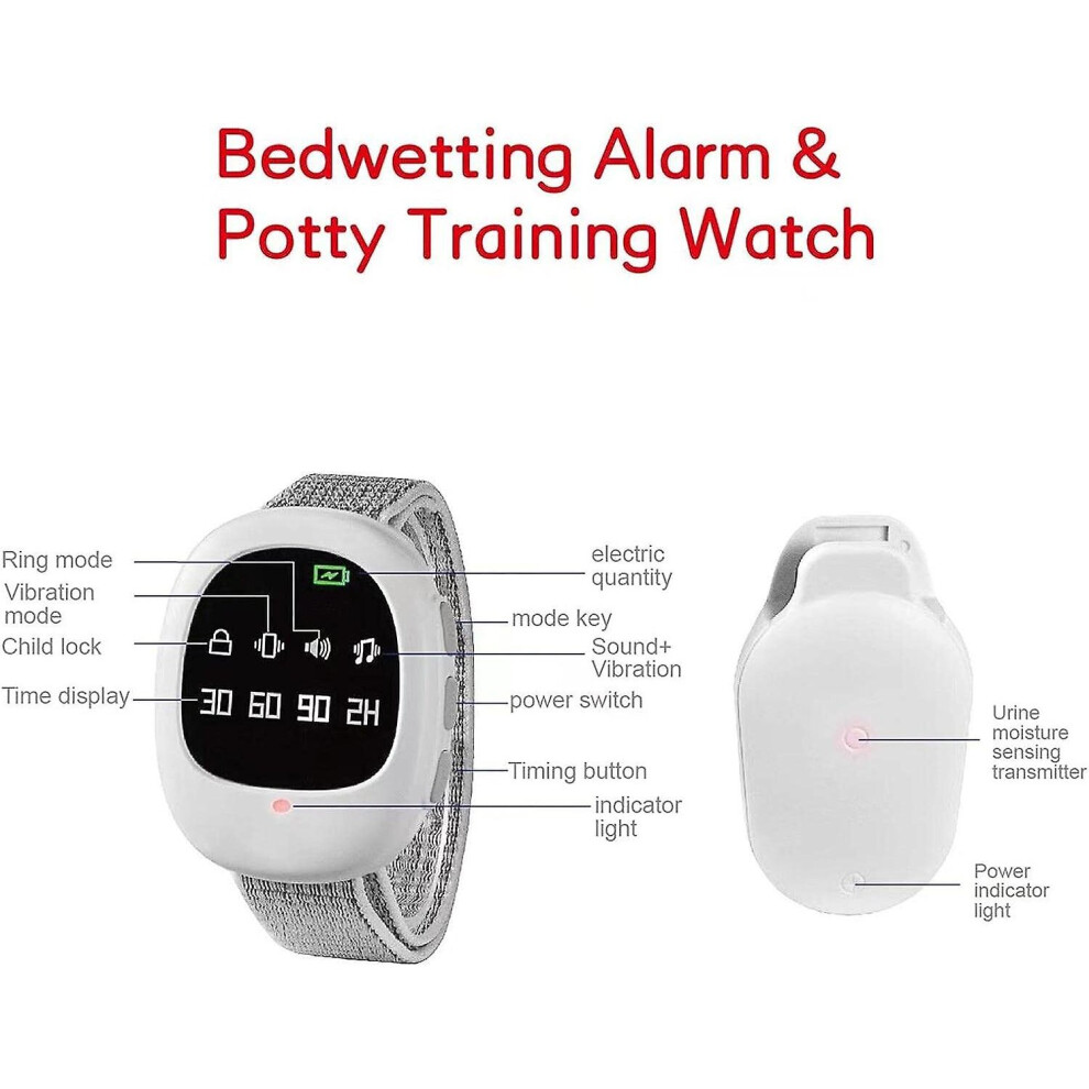 Bedwetting Alarm For Children, Wireless Bedwetting Alarm, Rechargeable Potty Training Watch, Bed Wetting Alarm