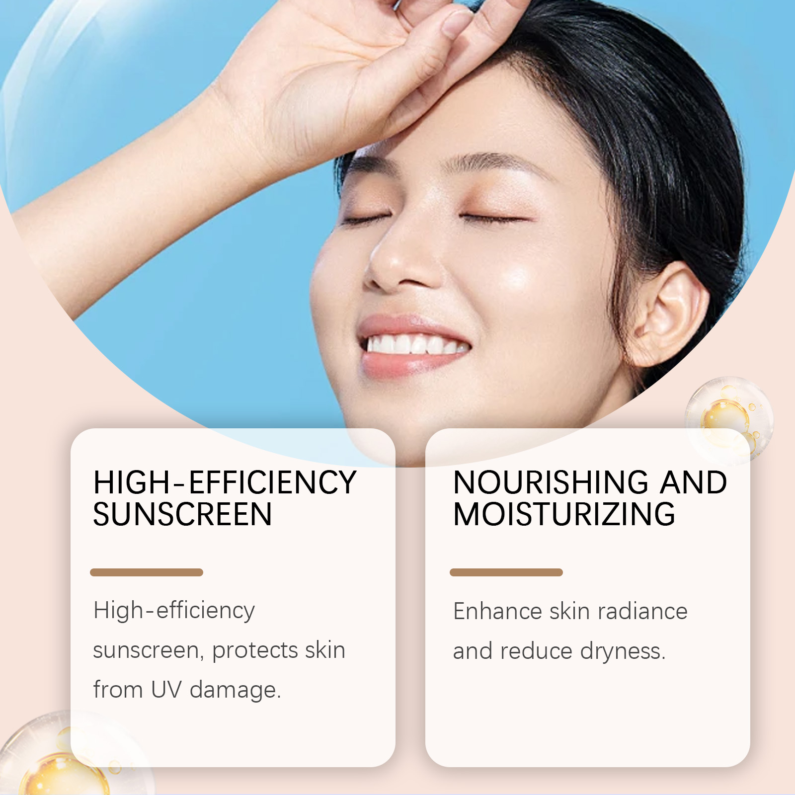 (Natural) Niacinamide Sunscreen Bb Cream Serie Spf30 Long Time Moisturize Full Coverage Color Changing ﻿Dark Skin Base Make up Foundation