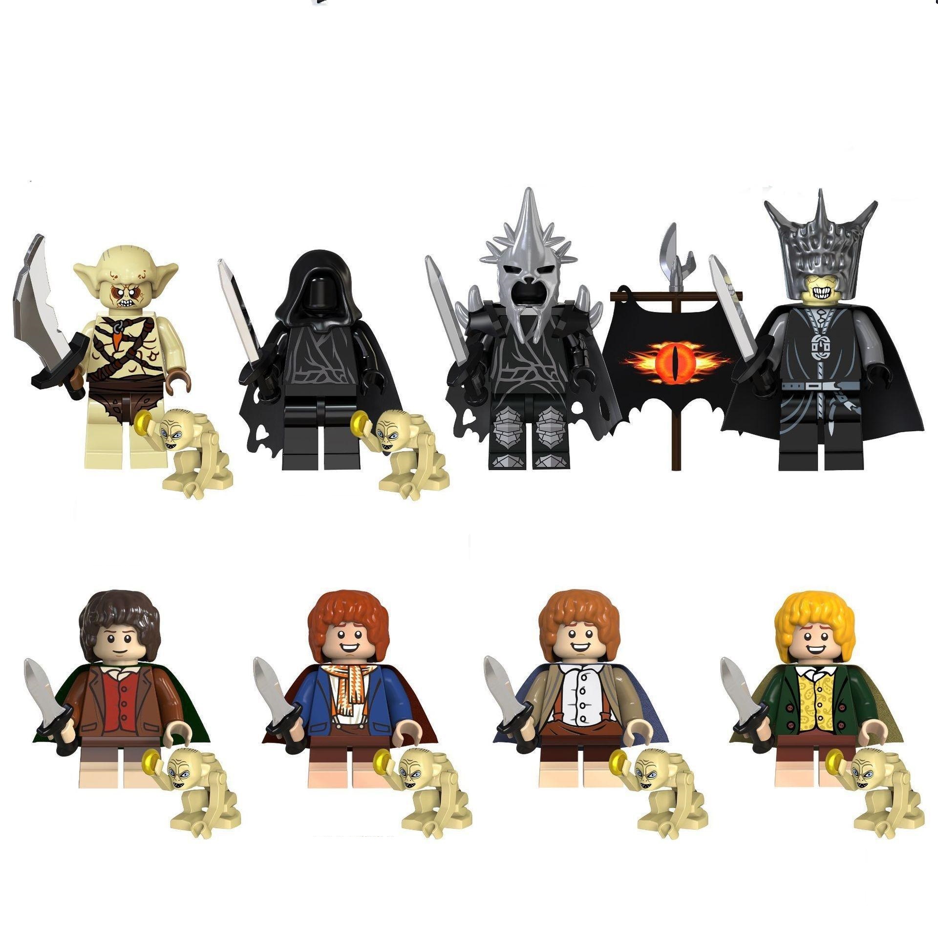 (Style A) 8 PCS Sets Lord Of The Rings Fellowship Toy Action MiniFigures Fits Lego