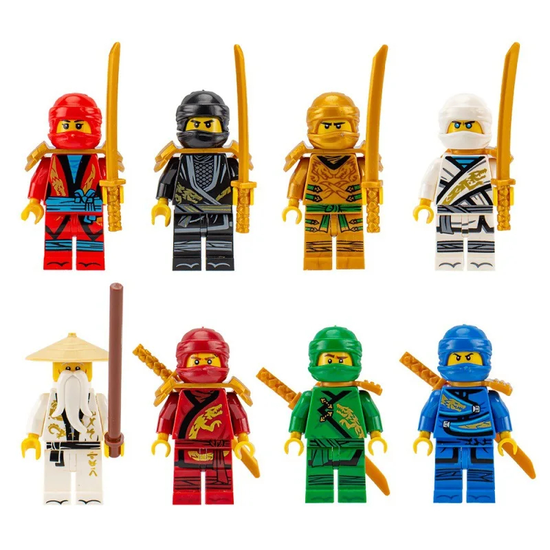 (8 PCS E) Ninja Figures Assemble Toys Creeper for Kids Educational Toys Building Block Birthday Gift for Kids