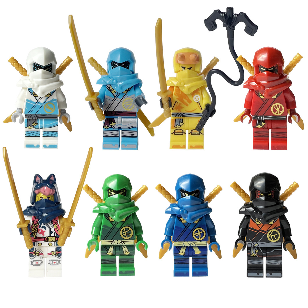(8 PCS E) Ninja Figures Assemble Toys Creeper for Kids Educational Toys Building Block Birthday Gift for Kids