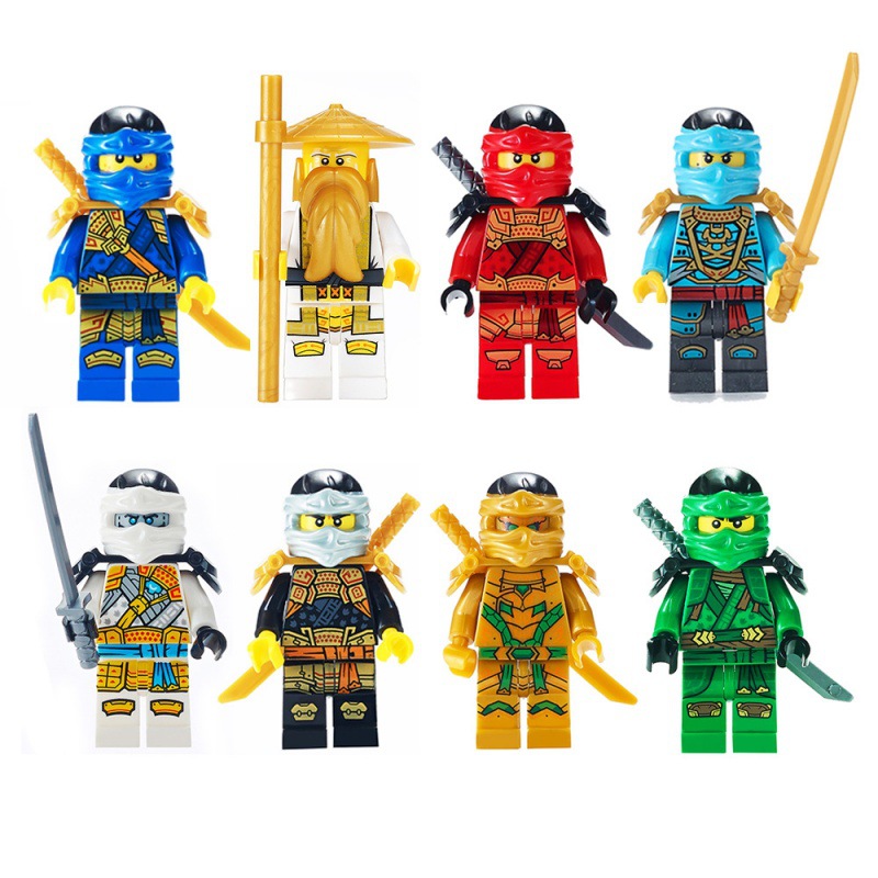 (8 PCS E) Ninja Figures Assemble Toys Creeper for Kids Educational Toys Building Block Birthday Gift for Kids