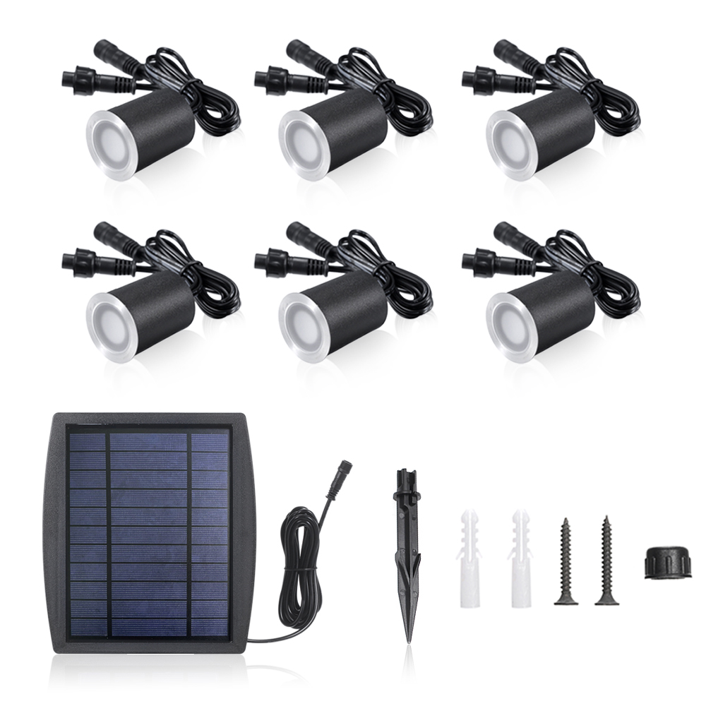  8PCS 3.2V 0.2W Solar Deck Lights IP65 Waterproof Solar Garden Light Sensing Garden Paths Underground Lamp LED Floor Light