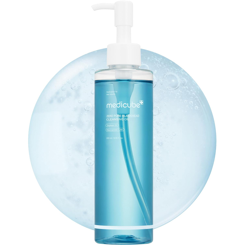 medicube Zero Pore Blackhead Cleansing Oil Makeup Remover for all skin types Daily Moisture Facial Cleanser Low-Irritation Korean Skin Care 205ml
