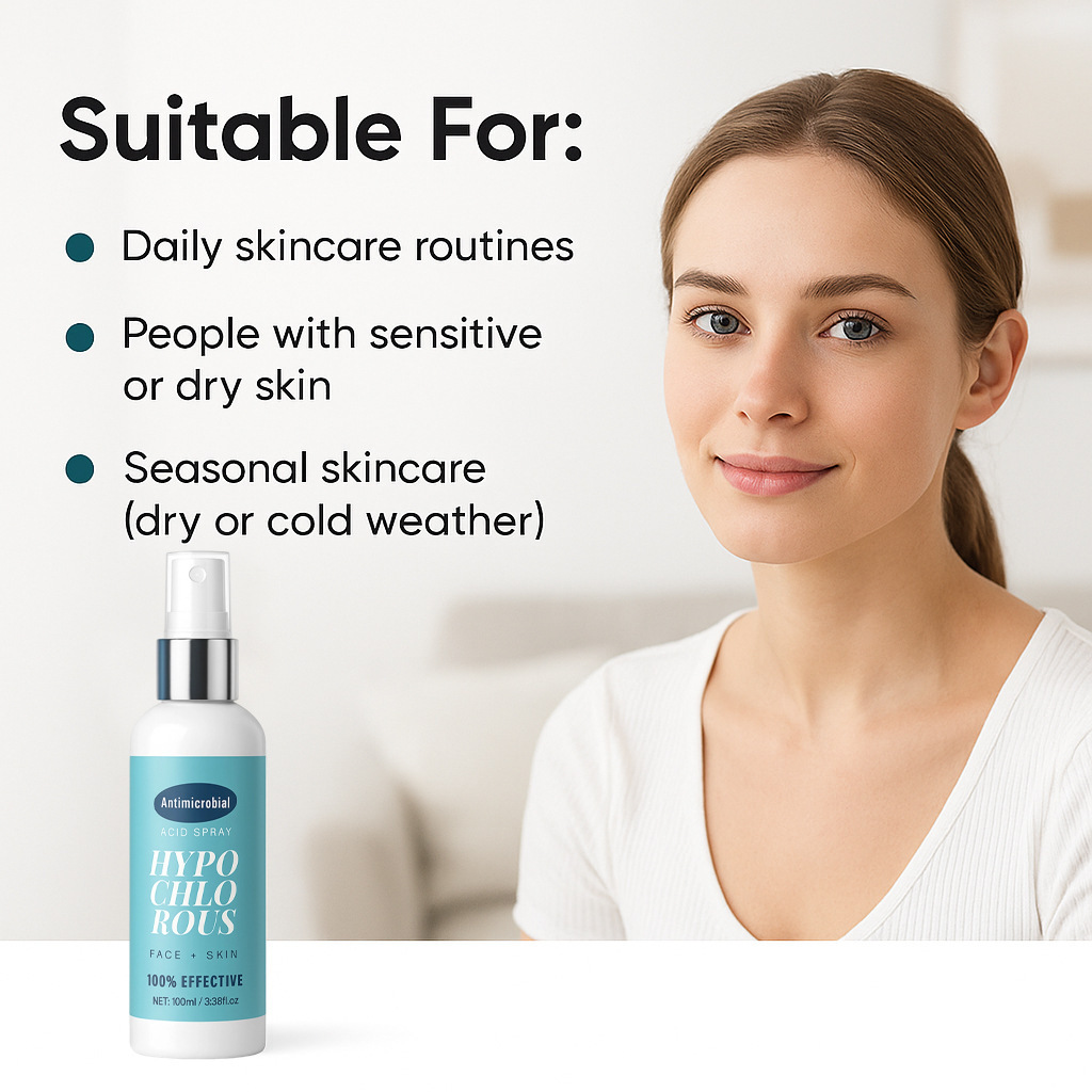 Hypochlorous Acid Spray Facial Mist Hydrating Soothing Refreshing For Daily Skin Care And Moisture Balance 100ml