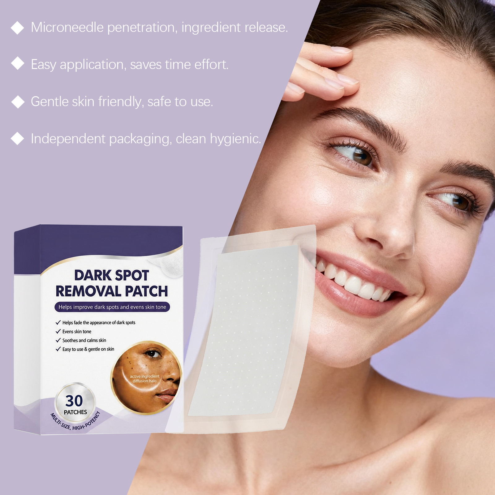 Facial Blemish Care Patch Multi Effect Plant Extract Formula Invisible Portable Day Night Protection Patch Design Facial Care