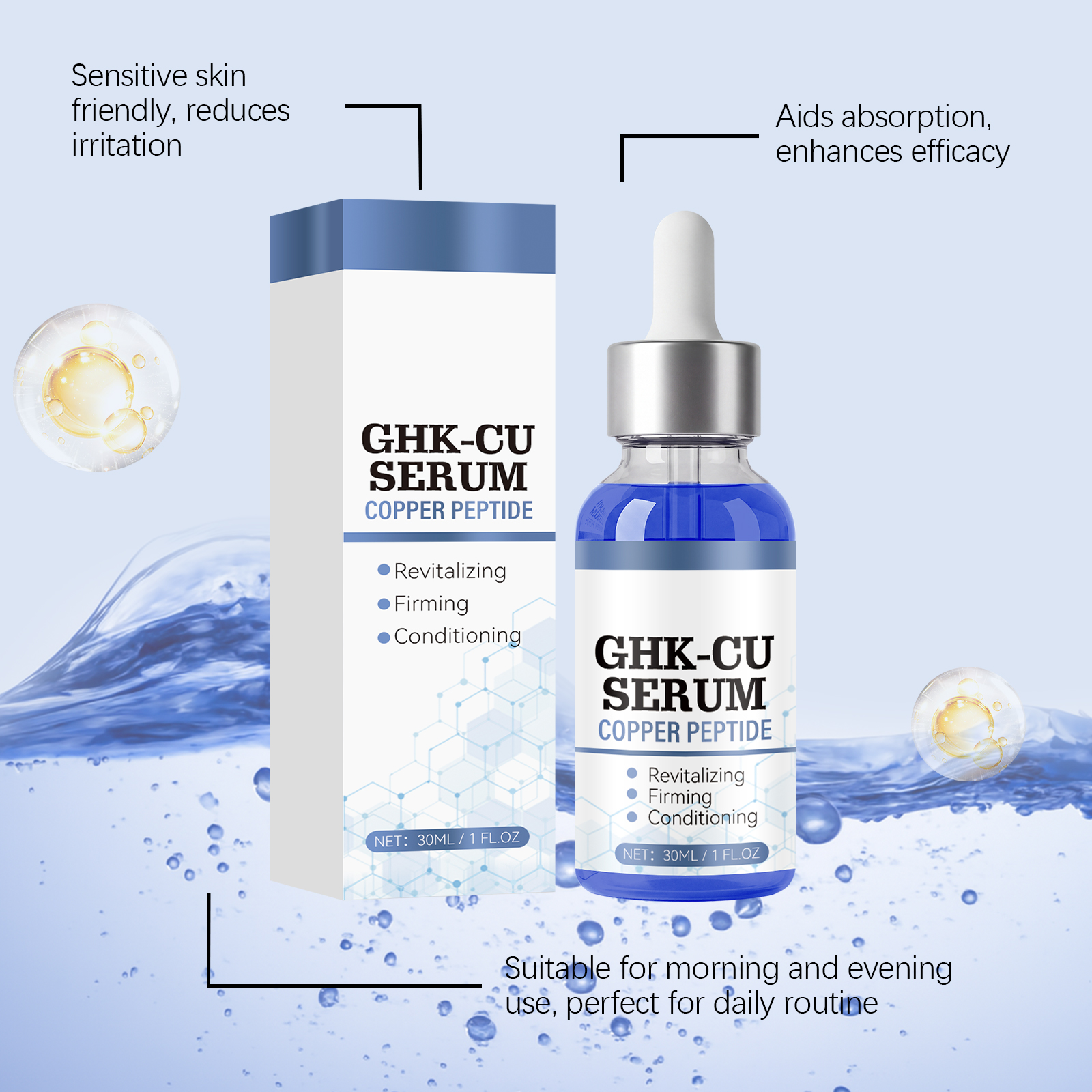 Facial Essence Liquid Containing Active Ingredients Smooth Texture Fast Absorption Gentle For Daily Full Face Skin Care