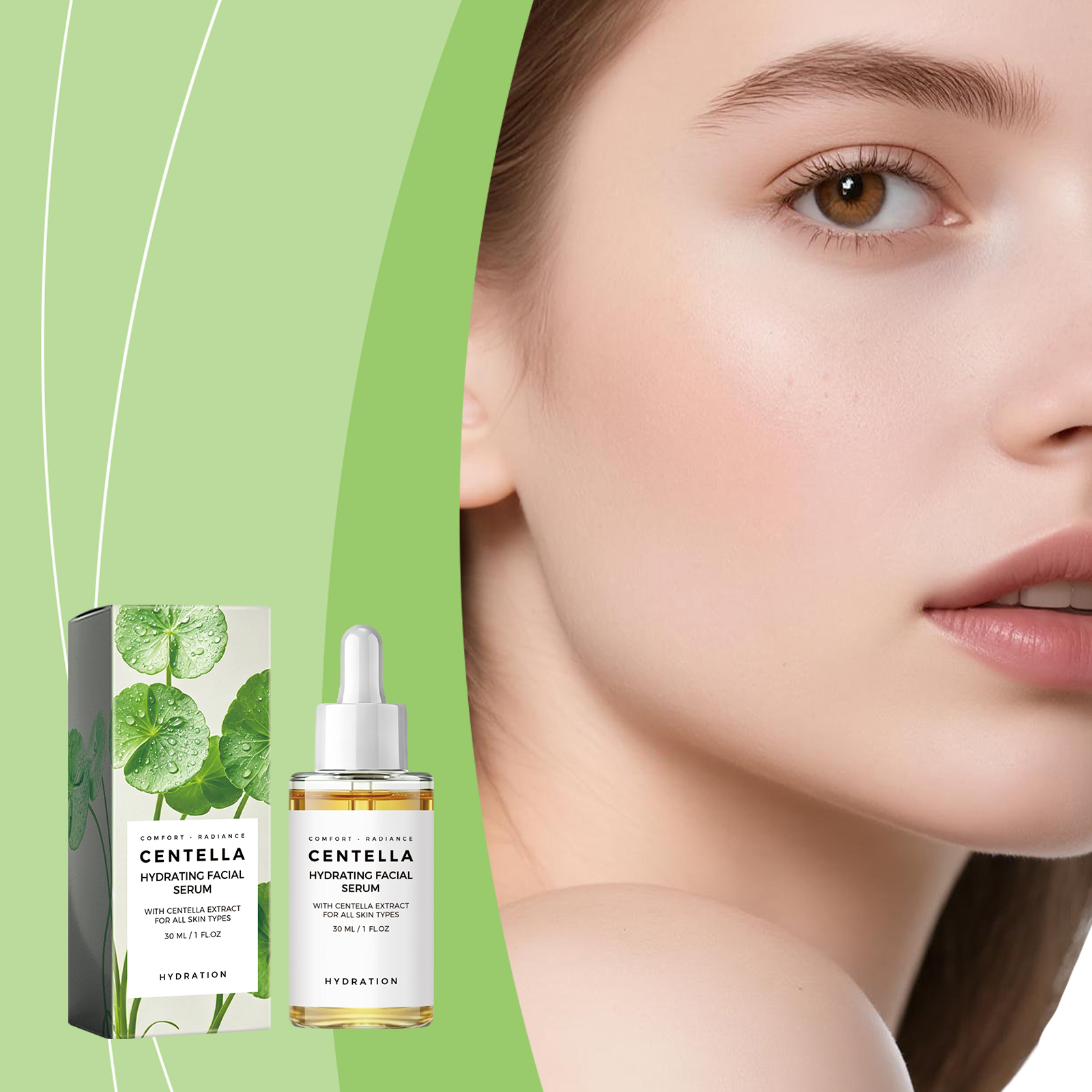 Facial Centella Essence Refreshing Nonsticky Hydrating Soft Light Moisturizing Skin Care