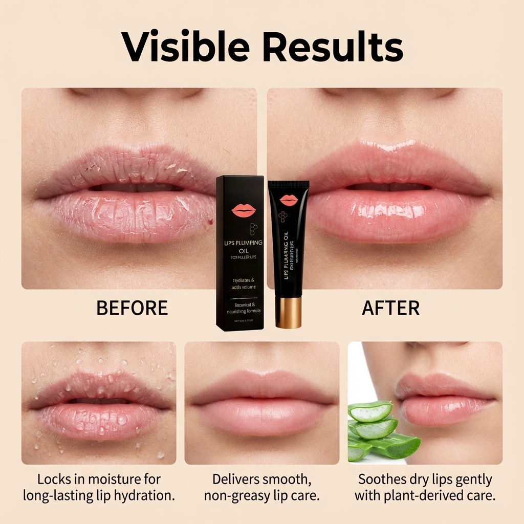 Moisturizing Plumping Lip Oil Light Soft Hydrating Nonsticky Daily Lip Care
