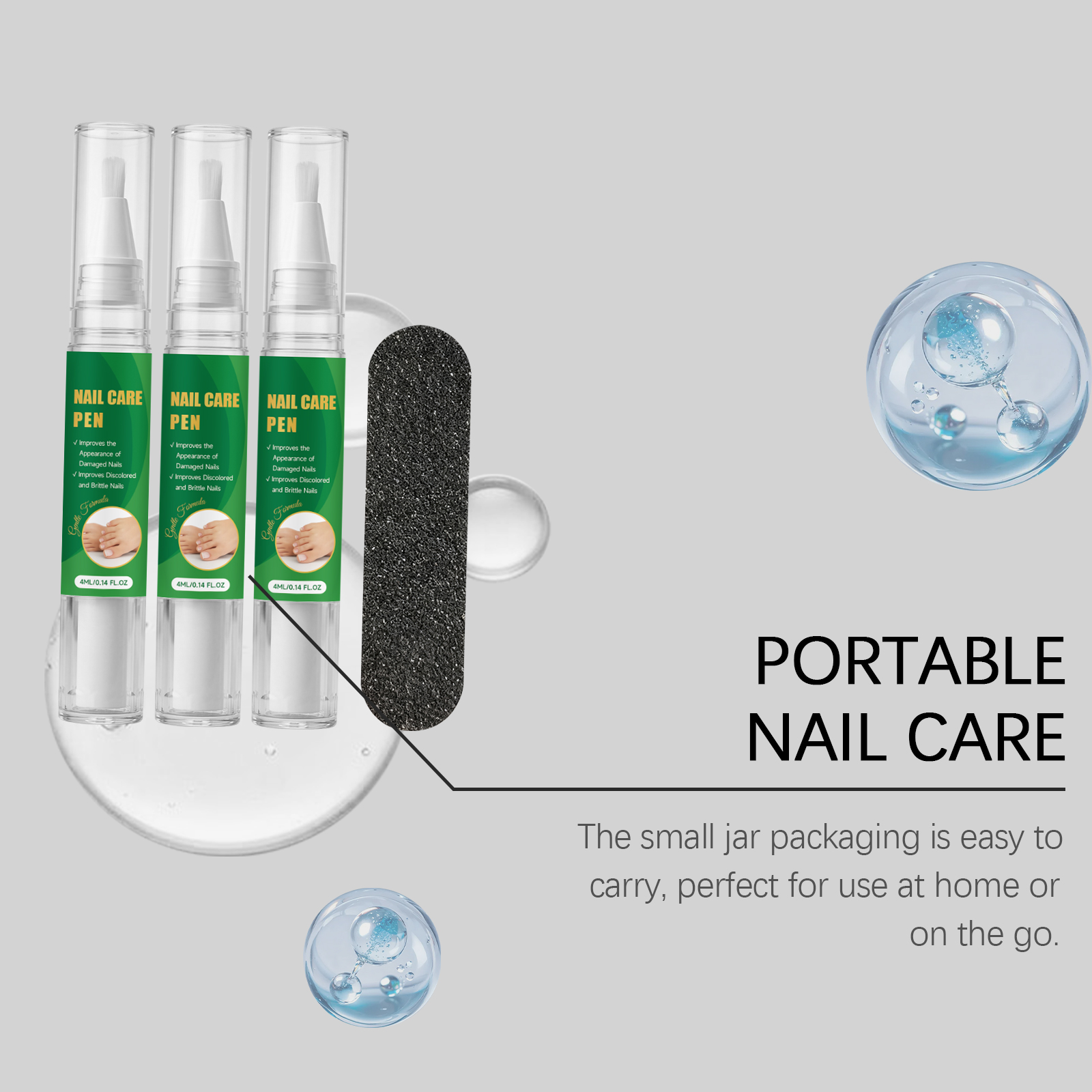 Nail Care Pen Set Moisturizing Water Lock Comfortable Cuticle Smooth Texture Daily Nail Maintenance Kit