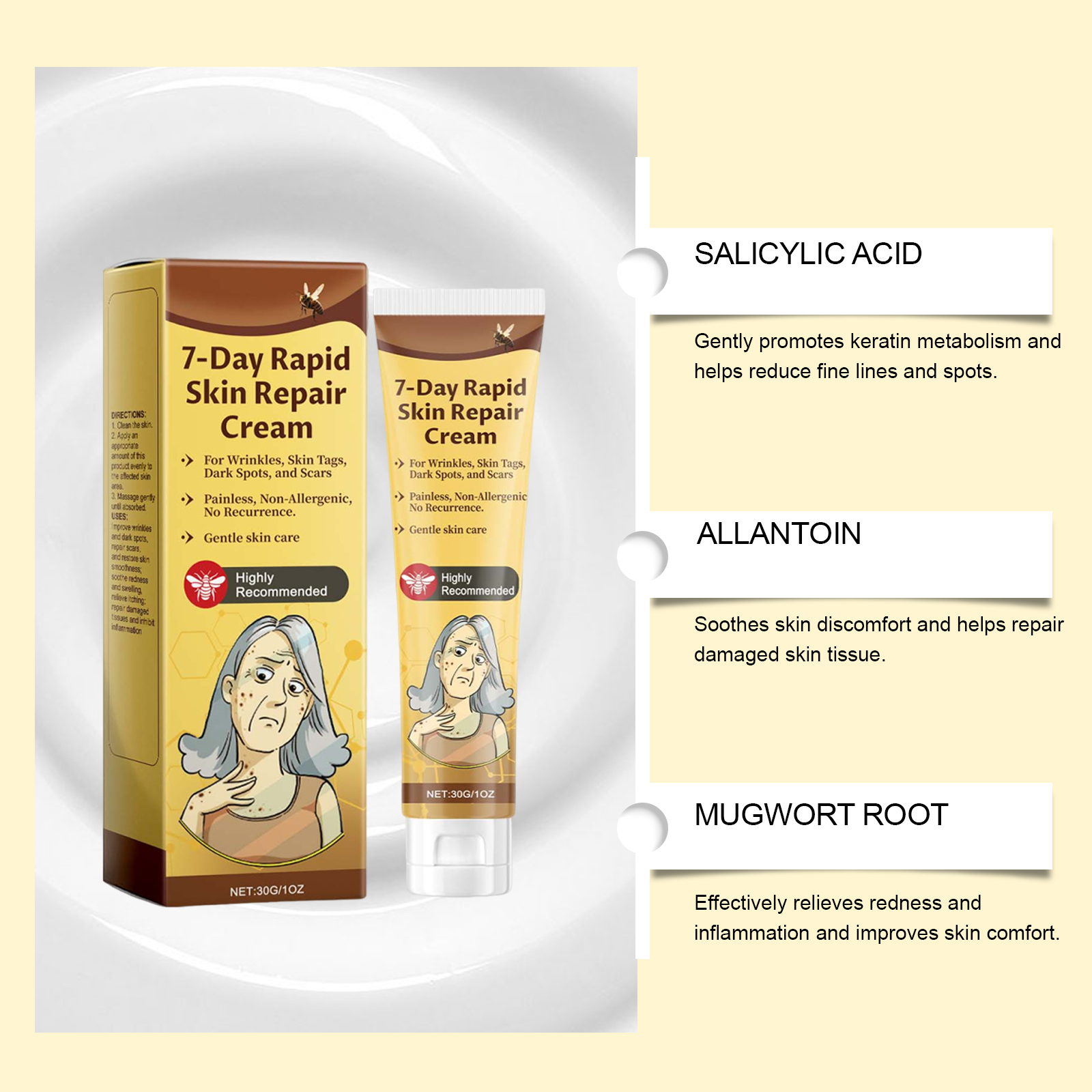 Skin Care Cream Facial Moisturizing Hydrating Nourishing Brightening Spot Repair Massage Lotion Face Glow Maintenance Ointment