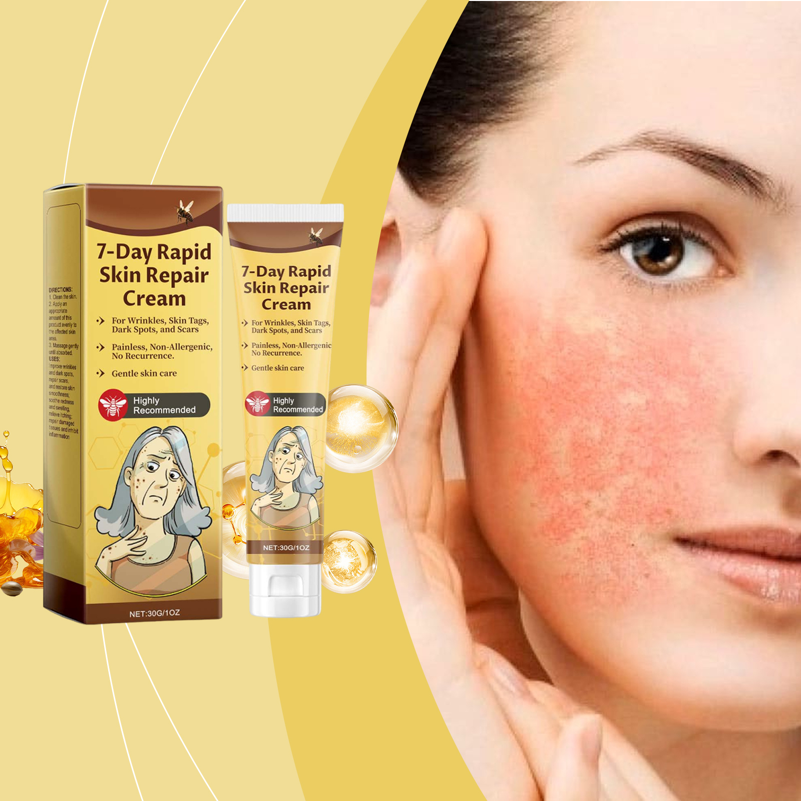 Skin Care Cream Facial Moisturizing Hydrating Nourishing Brightening Spot Repair Massage Lotion Face Glow Maintenance Ointment
