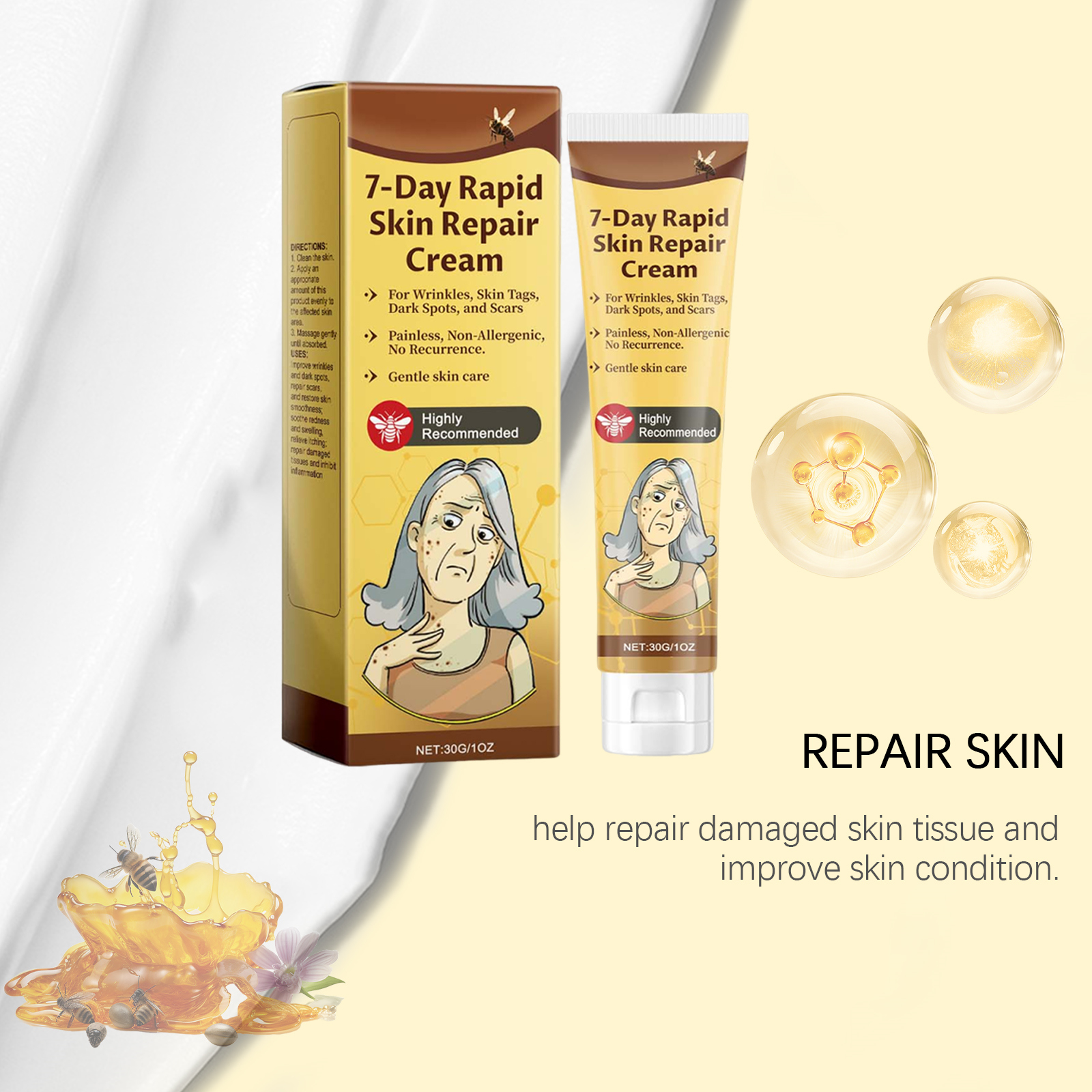 Skin Care Cream Facial Moisturizing Hydrating Nourishing Brightening Spot Repair Massage Lotion Face Glow Maintenance Ointment