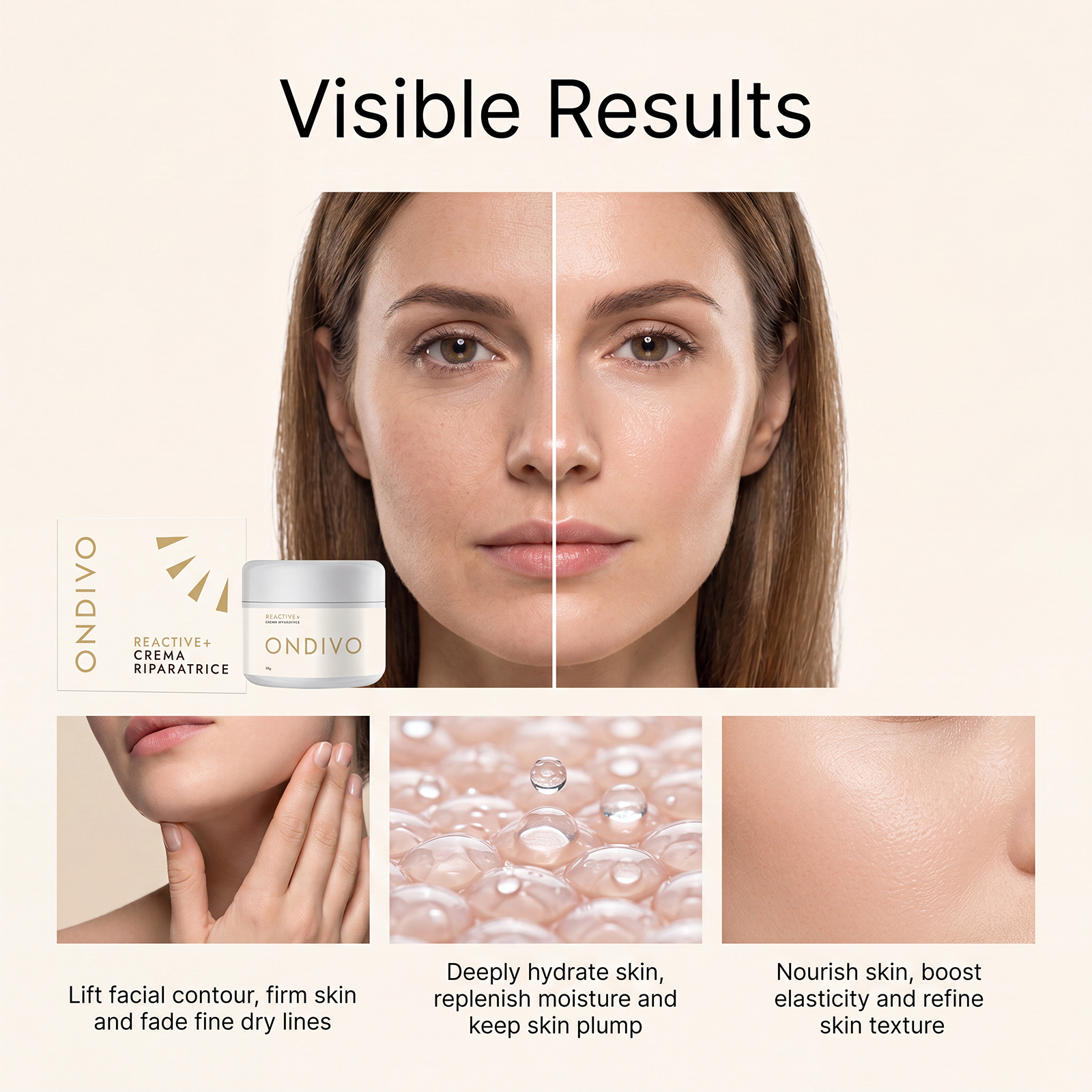 Moisturizing Cream Light Texture Mild Fast Absorb Soft Smooth Fine Plump Day Night