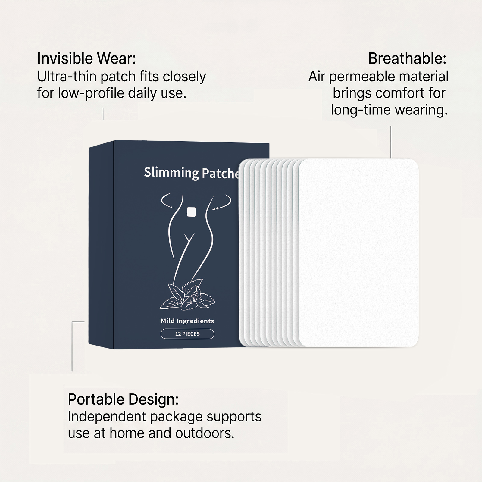 Metabolic Care Slim Patch Fat Burning Shaping Skin Soothing Waist Abdomen Limb Full Body Use