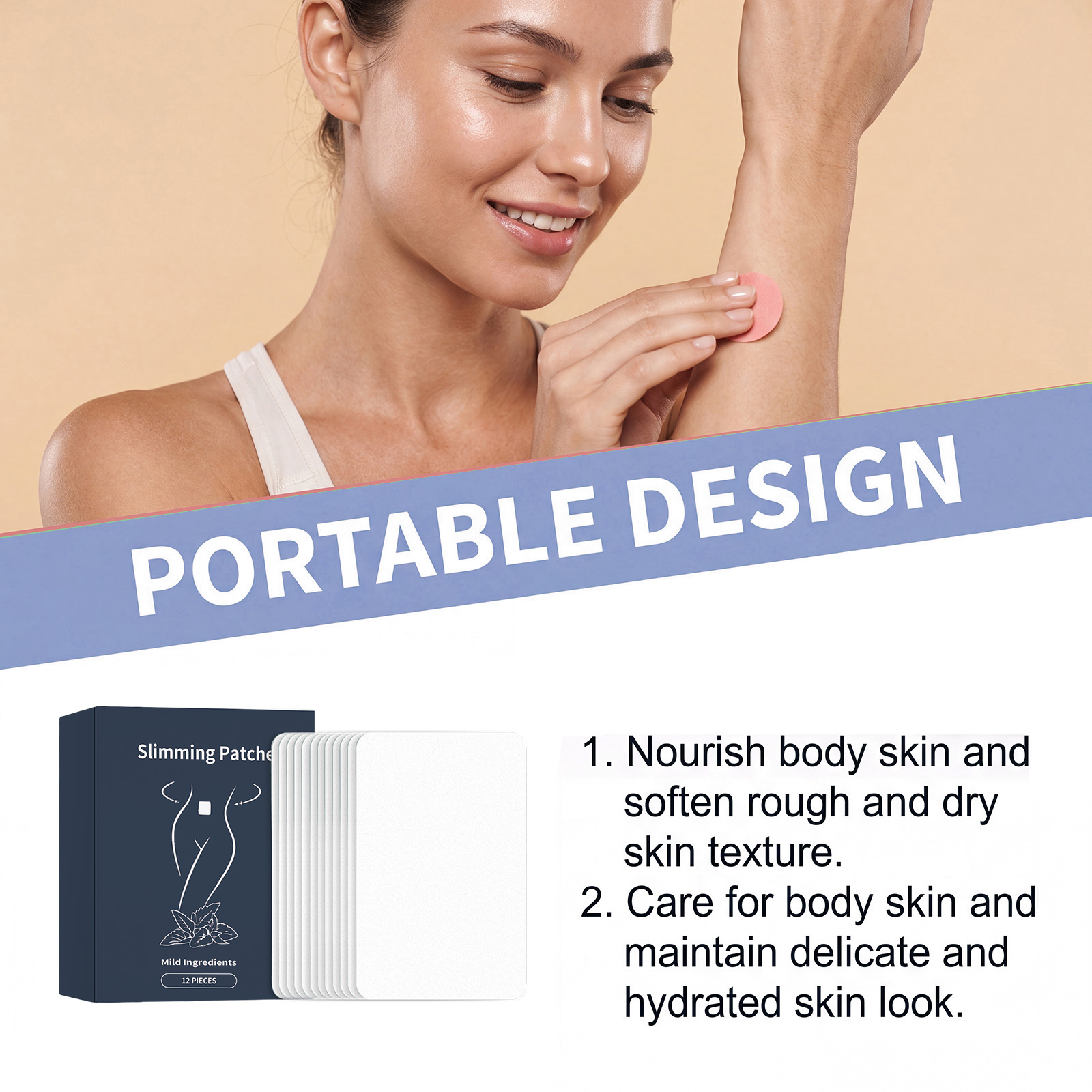 Metabolic Care Slim Patch Fat Burning Shaping Skin Soothing Waist Abdomen Limb Full Body Use