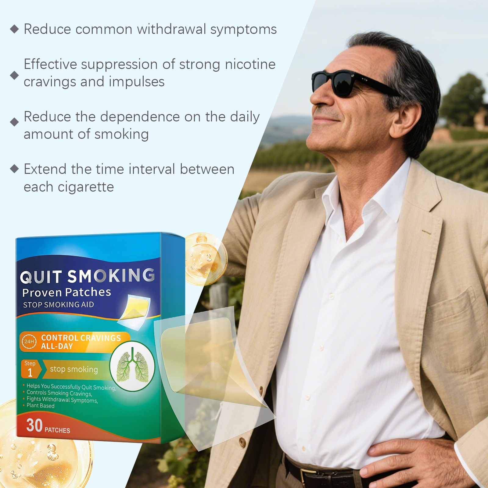 Herb Care Patch Daily Mild Nourish Balance Comfort Convenient Body Condition Adjust Maintain Soft Care