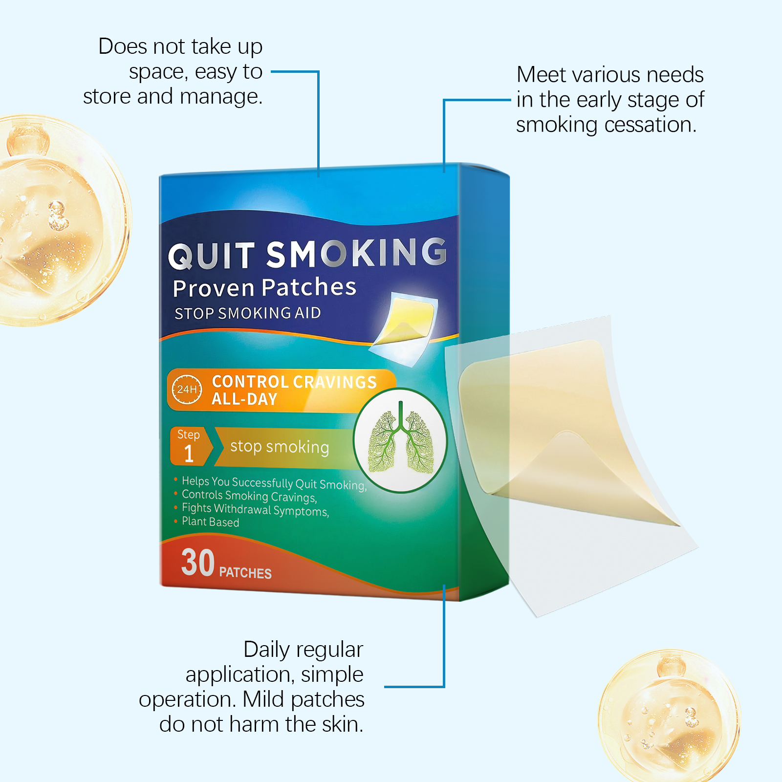 Herb Care Patch Daily Mild Nourish Balance Comfort Convenient Body Condition Adjust Maintain Soft Care