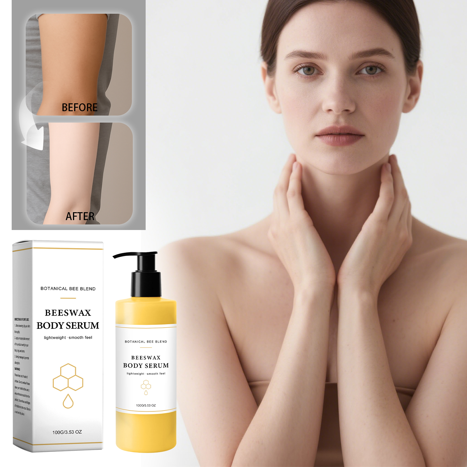 Beeswax Silky Body Essence Smooth Texture Plant Fragrance Full Body Use Long Lasting Moisturizing Skin Care
