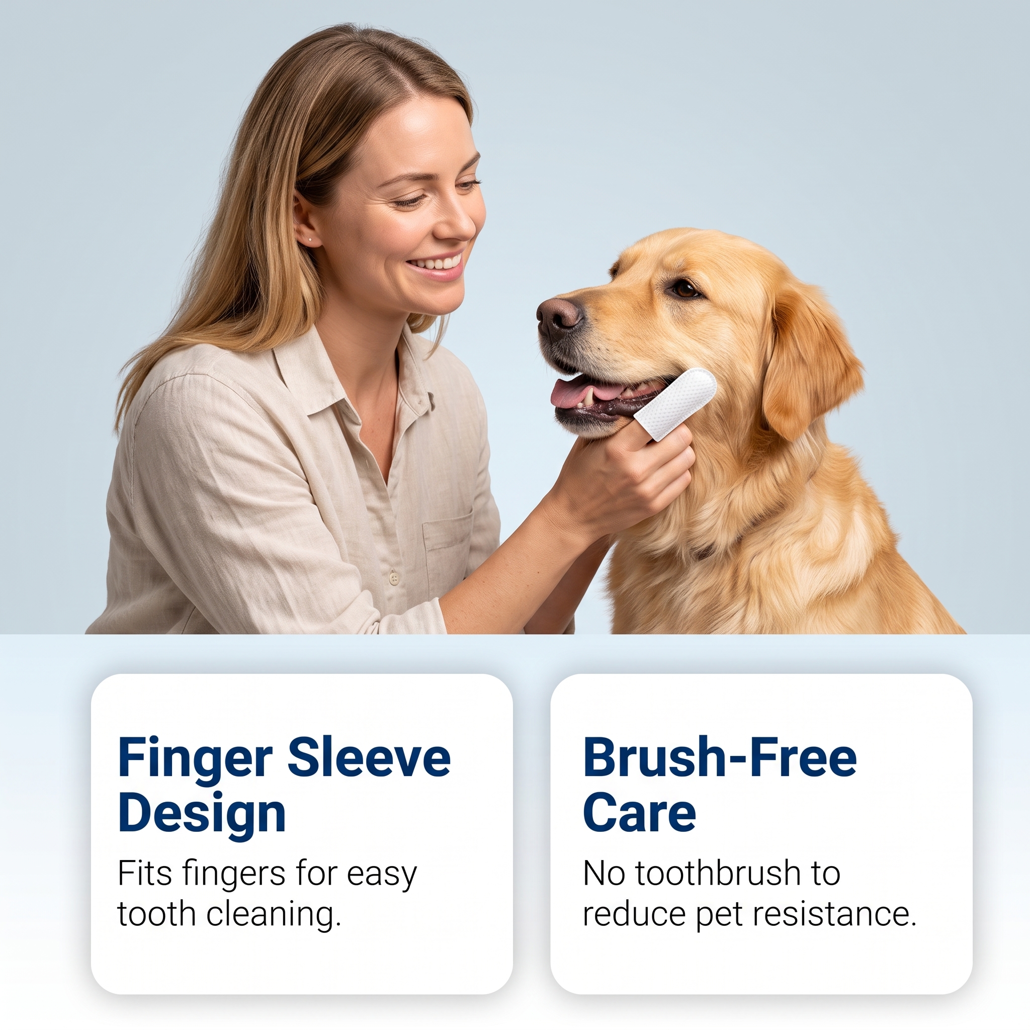 Pet Dental Finger Wipes Soft Comfortable Fresh Clean For Dogs And Cats Oral Teeth Care