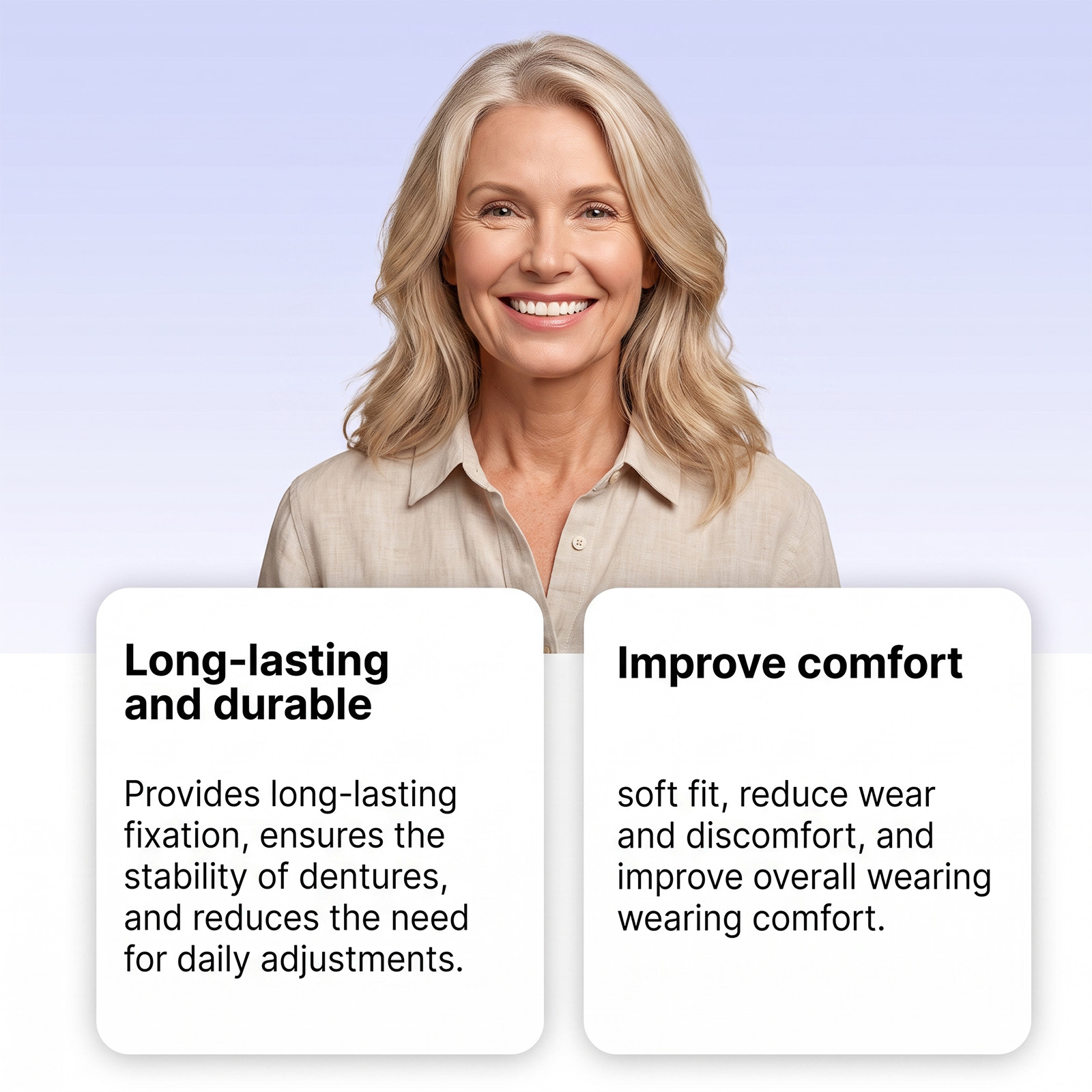 Long Lasting Denture Adhesive For Secure Fixation Of Removable Oral Prosthesis