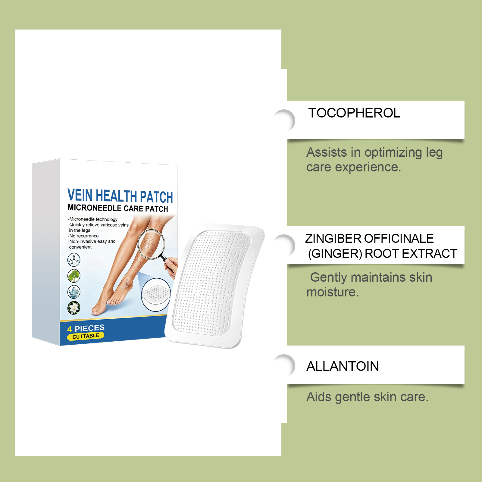 Leg Care Patch Moisturizing Hydrating Gentle Soft Skin Friendly Comfortable Body Daily Portable Leg Care