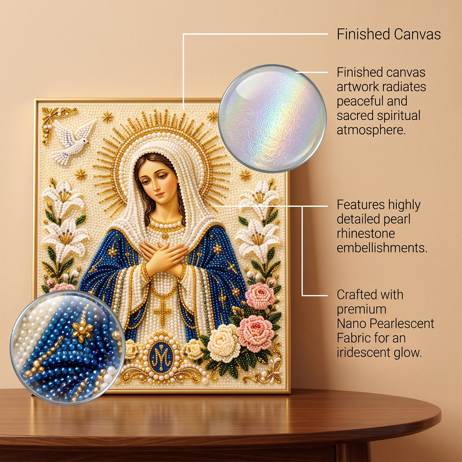 (Sacred Heart Of Jesus) Christmas Diy Art Set Creative Gift Festival Atmosphere Home Diamond Sticker Ornament