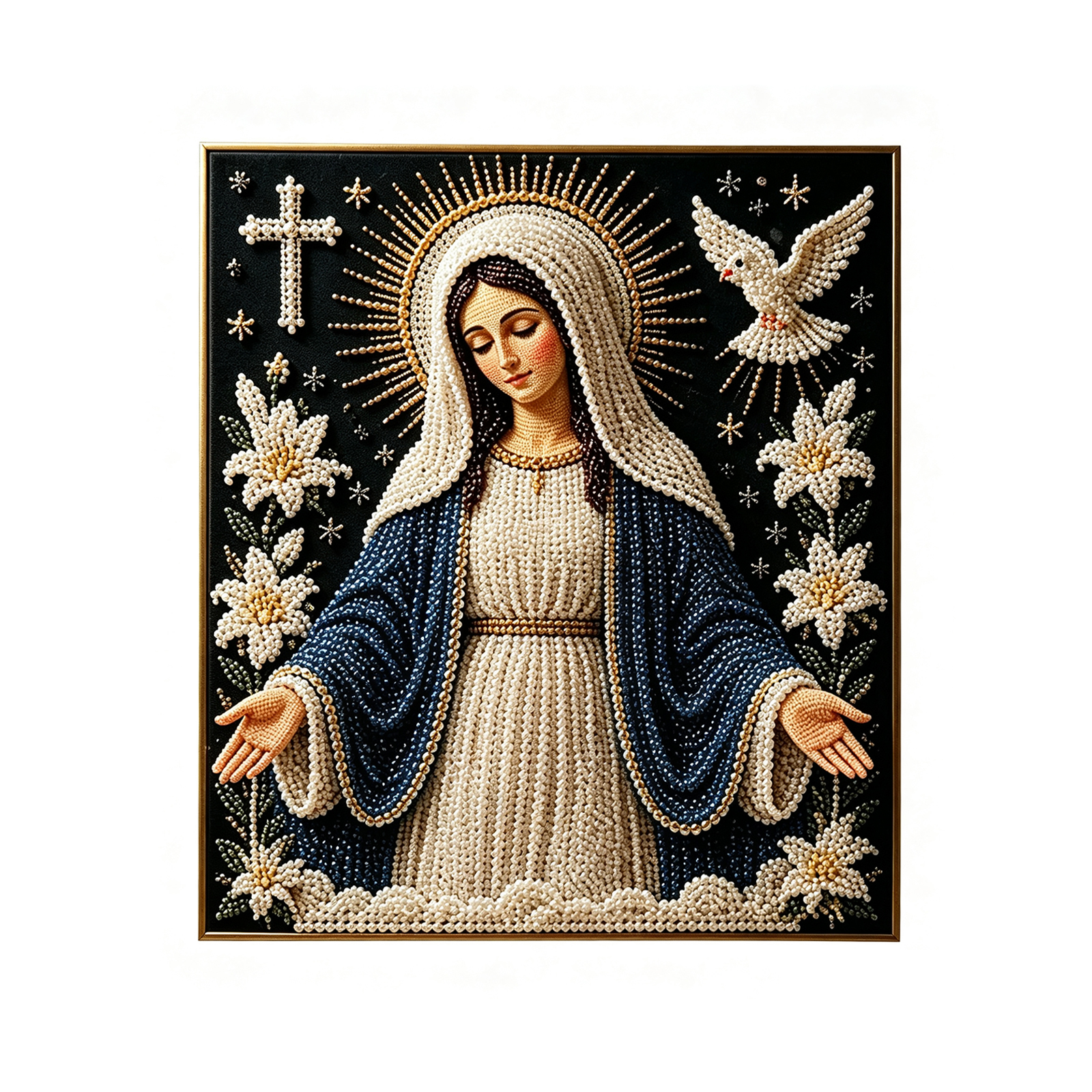 (Sacred Heart Of Jesus) Christmas Diy Art Set Creative Gift Festival Atmosphere Home Diamond Sticker Ornament