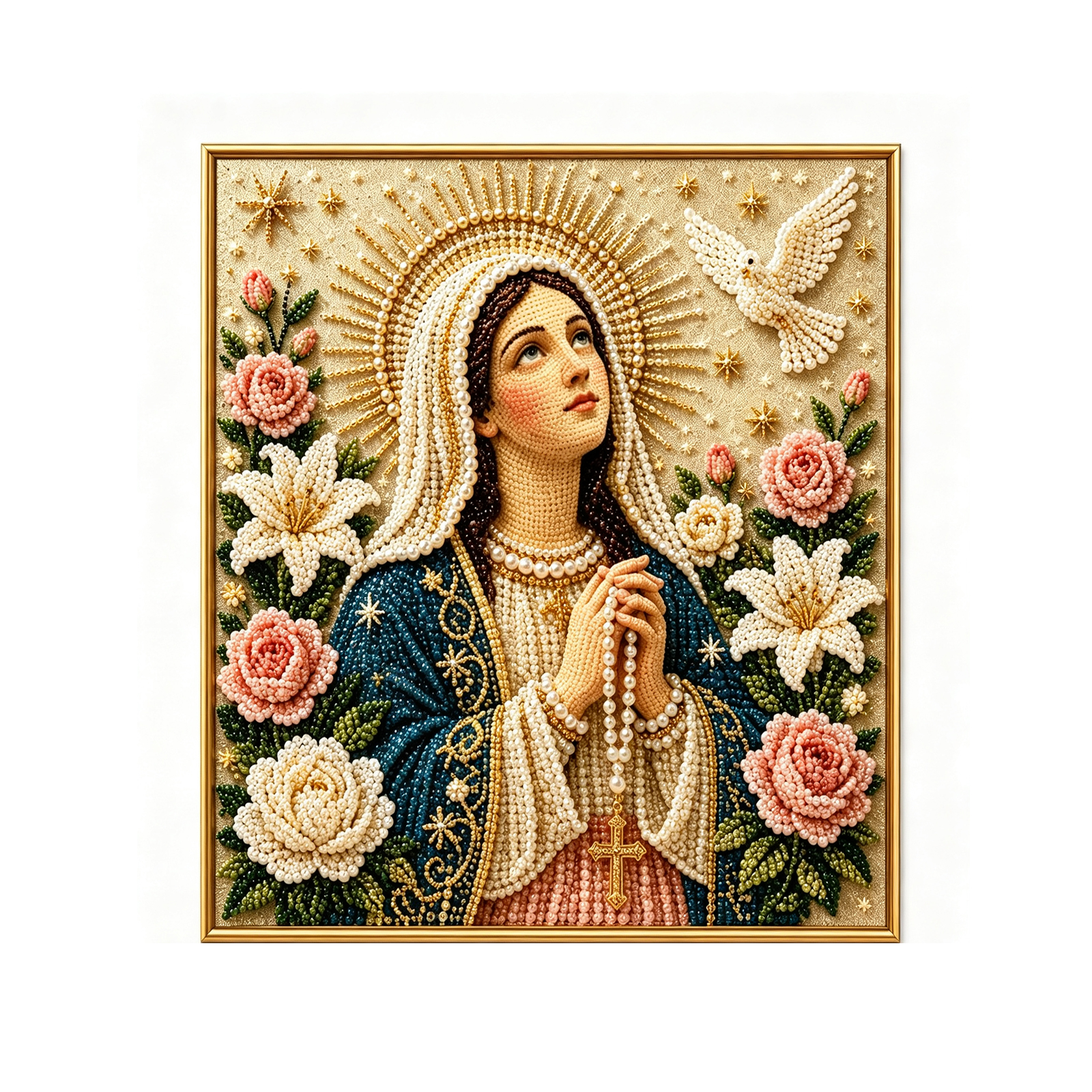 (Sacred Heart Of Jesus) Christmas Diy Art Set Creative Gift Festival Atmosphere Home Diamond Sticker Ornament