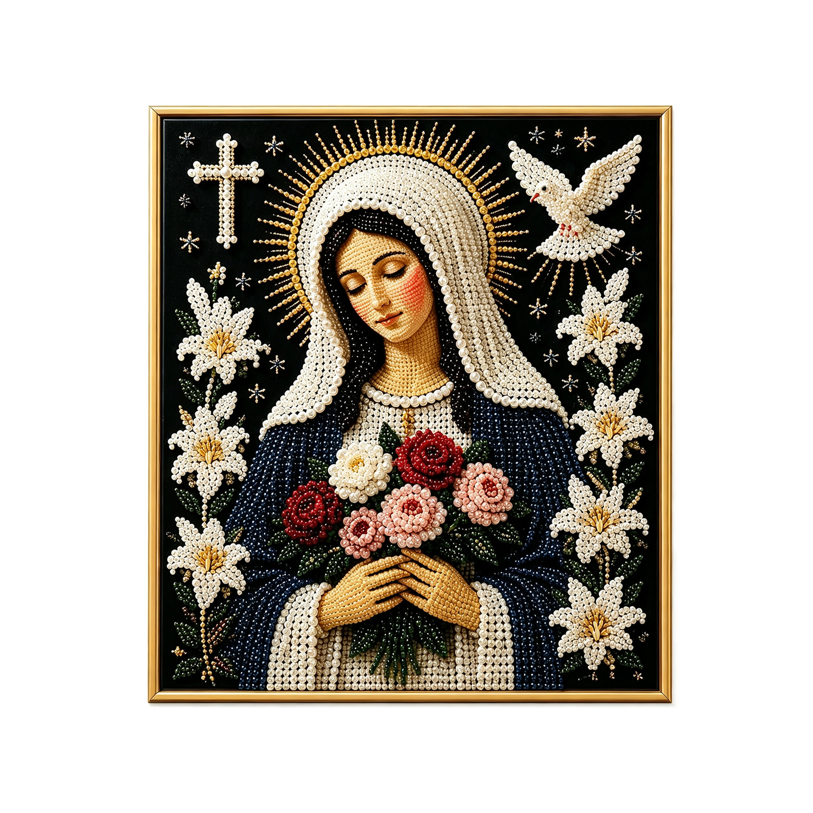 (Sacred Heart Of Jesus) Christmas Diy Art Set Creative Gift Festival Atmosphere Home Diamond Sticker Ornament
