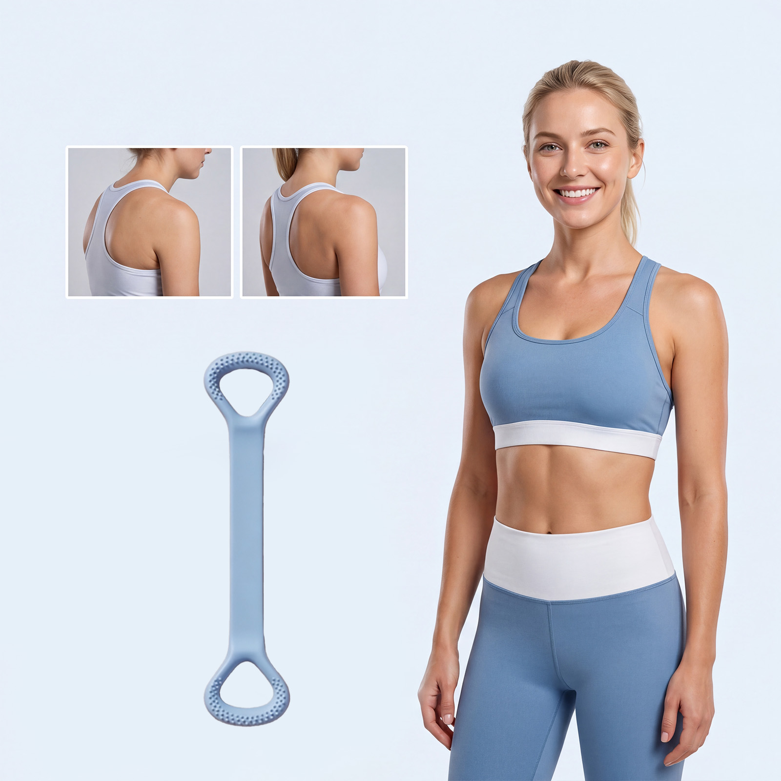 (Pink) Yoga Stretch Belt Soft Wear Resistant Easy Storage Fitness Stretching Dance Training Body Shaping Strap
