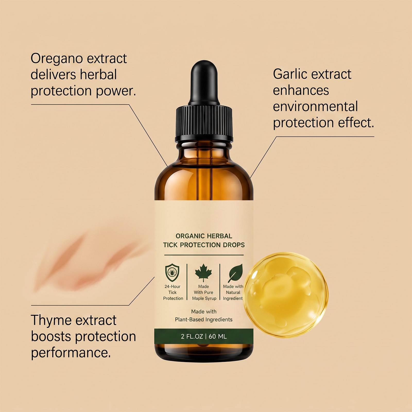 Outdoor Plant Extract Care Drop Mild Formula Outdoor Exploration Skin Protection Daily Body Care Droplets
