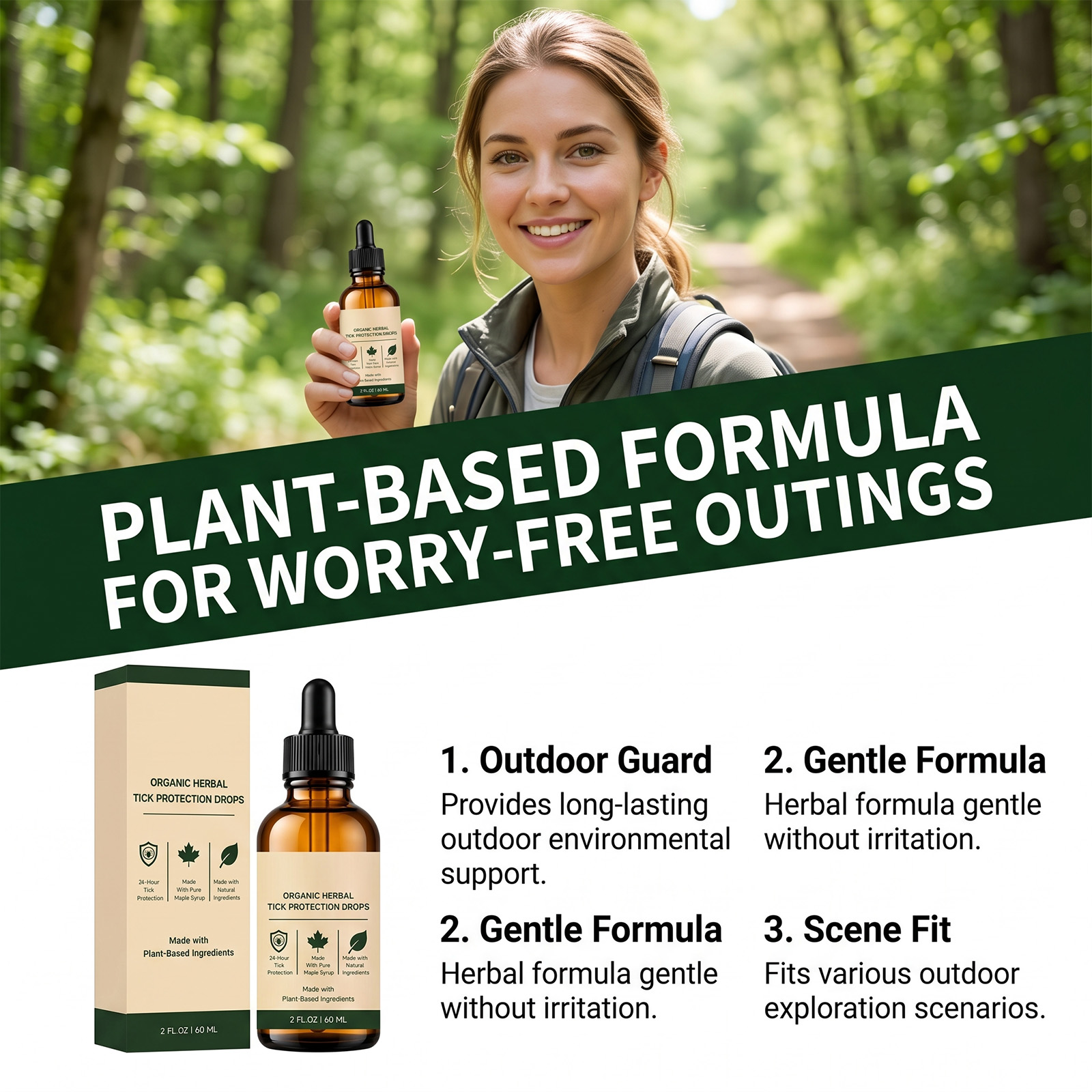 Outdoor Plant Extract Care Drop Mild Formula Outdoor Exploration Skin Protection Daily Body Care Droplets