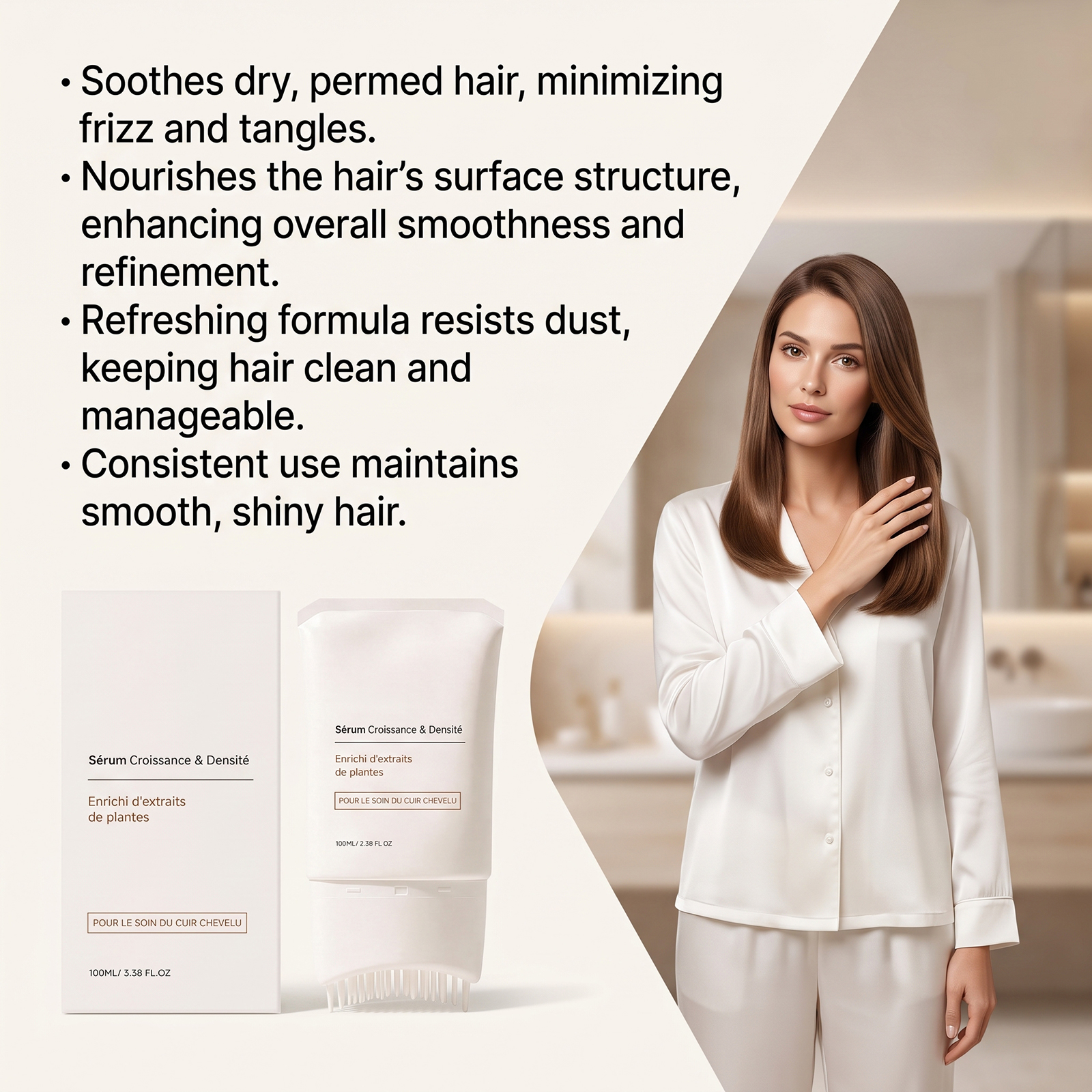 Hair Care Essence Daily Moisturizing Softening Hair Refreshing Absorbent Fluffy Hair Care Liquid