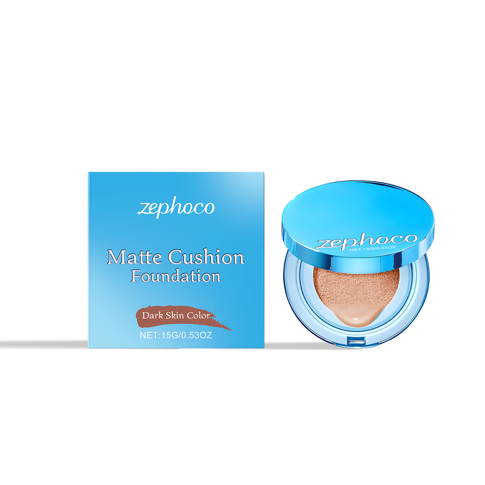 (Ivory White) Matte Concealer Cushion Creates Natural Base Makeup Lightweight Comfortable Non Cracking Concealing Matte Foundation