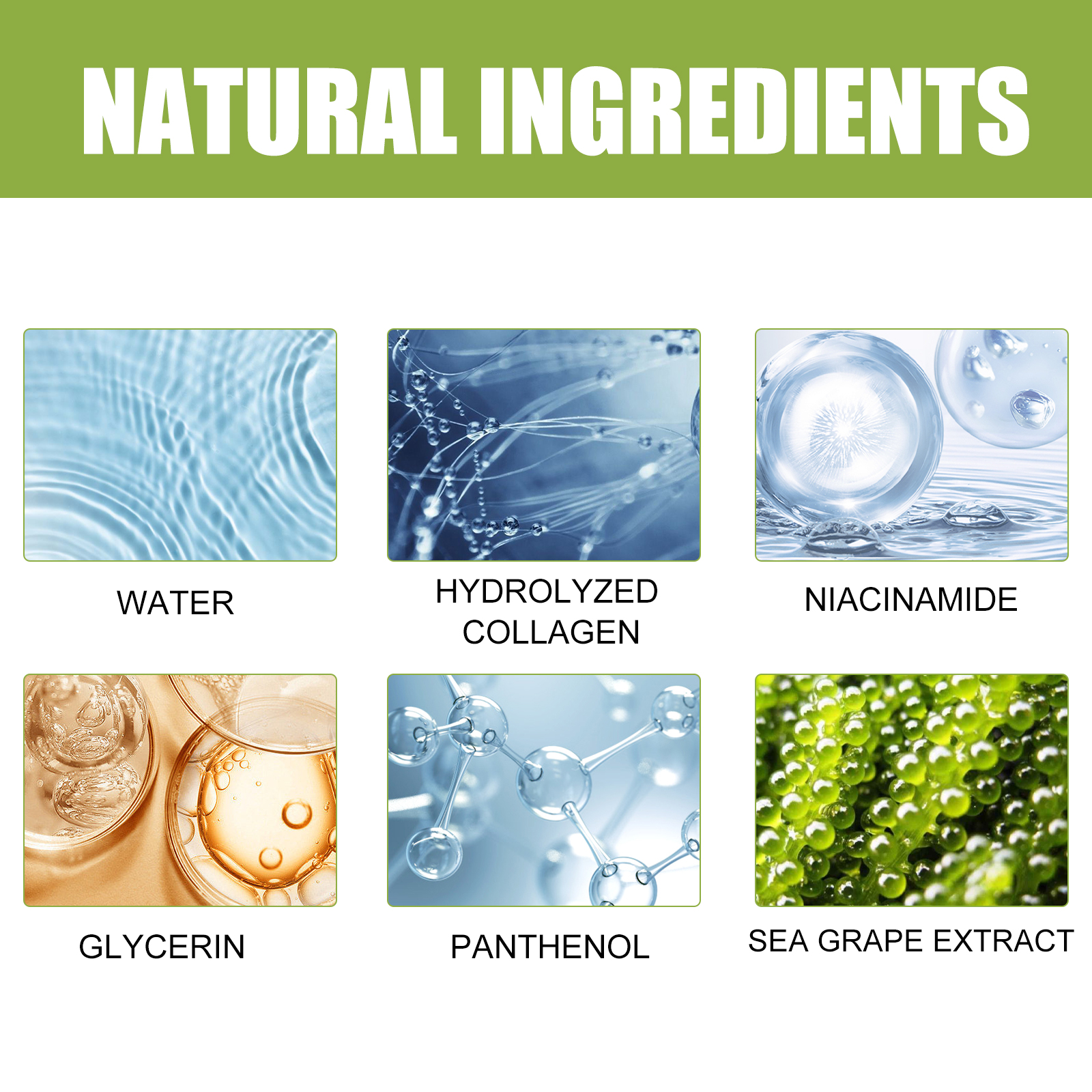 Sea Grape Polypeptide Essence Liquid Mildly Nourishes Facial Skin Hydrates Moisturizes Softens Refreshes