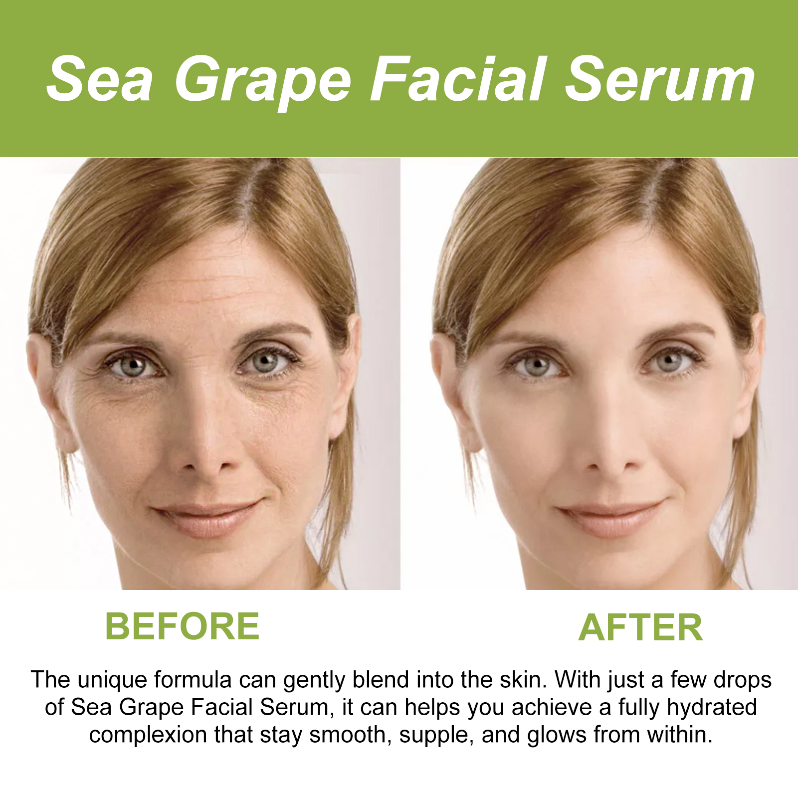 Sea Grape Polypeptide Essence Liquid Mildly Nourishes Facial Skin Hydrates Moisturizes Softens Refreshes