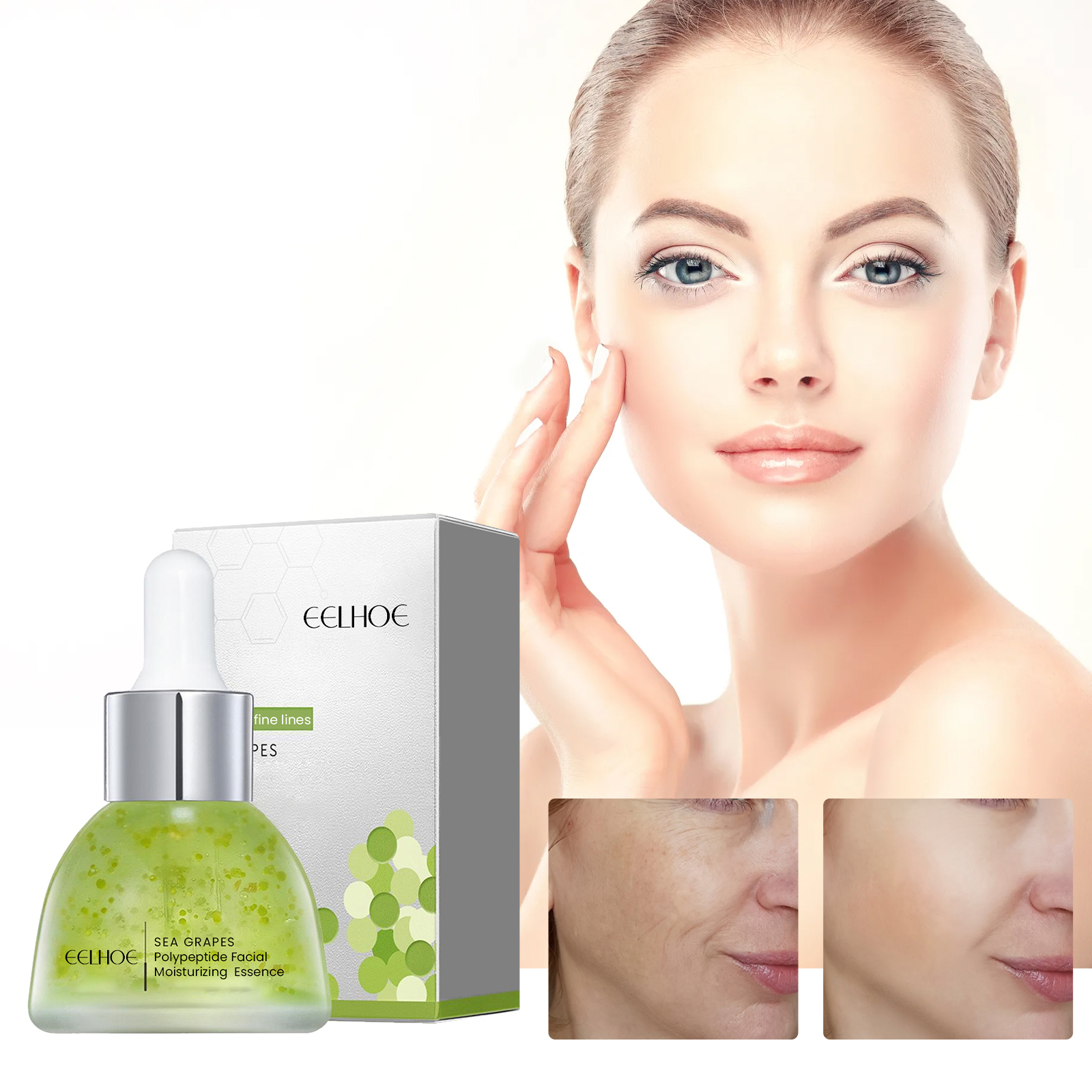 Sea Grape Polypeptide Essence Liquid Mildly Nourishes Facial Skin Hydrates Moisturizes Softens Refreshes