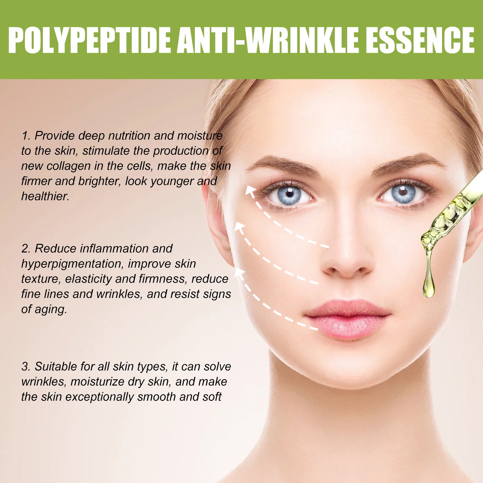 Sea Grape Polypeptide Essence Liquid Mildly Nourishes Facial Skin Hydrates Moisturizes Softens Refreshes